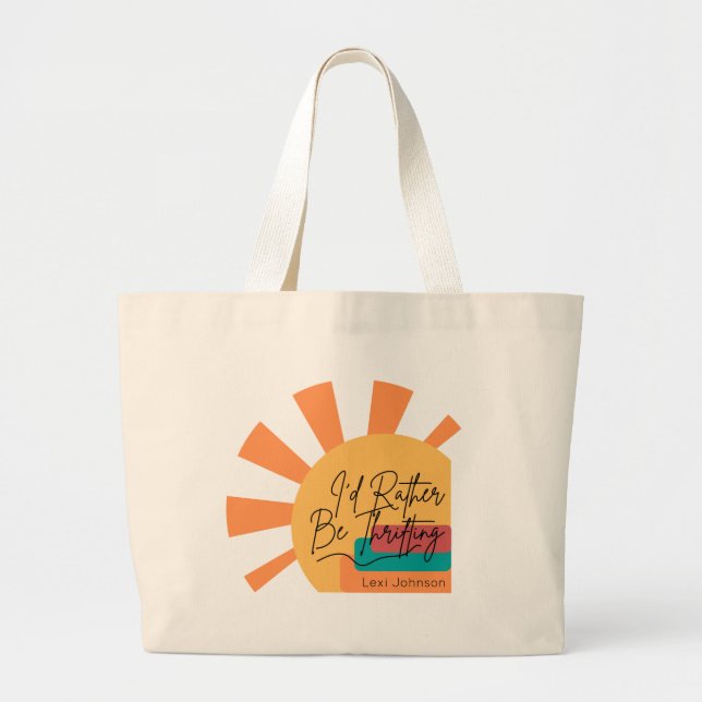 Bolso De Tela Gigante Preferiría Estar Temeroso Tote (Frente)