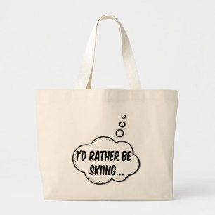 Bolso De Tela Gigante Prefiero Esquiar