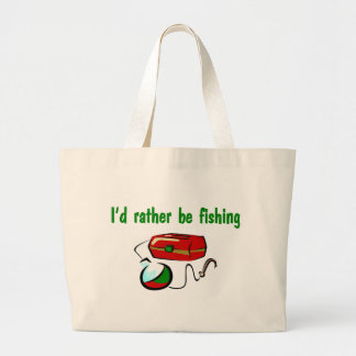 Bolso De Tela Gigante Prefiero estar pescando Tote