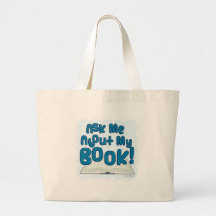 Bolso De Tela Gigante ¡Pregúnteme acerca de mi libro! Estilo de la
