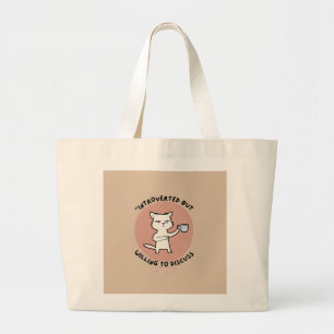 Bolso De Tela Gigante Presentado pero dispuesto a discutir sobre gatos -