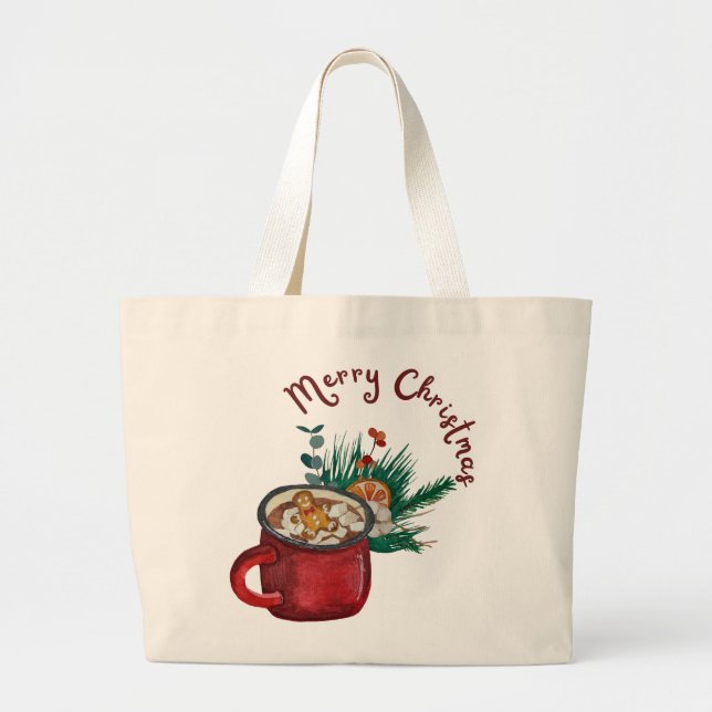 Bolso De Tela Gigante Presente De Navidades Personalizados De Santa Sede (Frente)