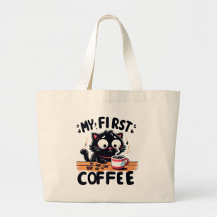 Bolso De Tela Gigante Primera aventura de café negro