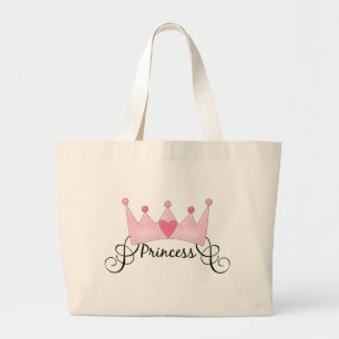 Bolso De Tela Gigante Princesa con corona - Personalizable