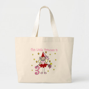 Bolso De Tela Gigante Princesa de hadas 3ro cumpleaños