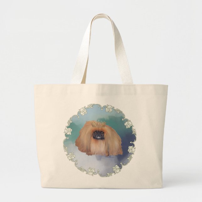 Bolso De Tela Gigante Princesa de hielo pequinés (Frente)