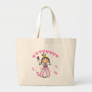 Bolso De Tela Gigante Princesa Stick Figure Tshirts y regalos del