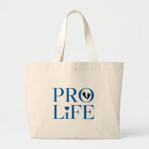 Bolso De Tela Gigante Pro Life Blue