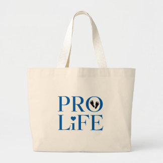 Bolso De Tela Gigante Pro Life Blue