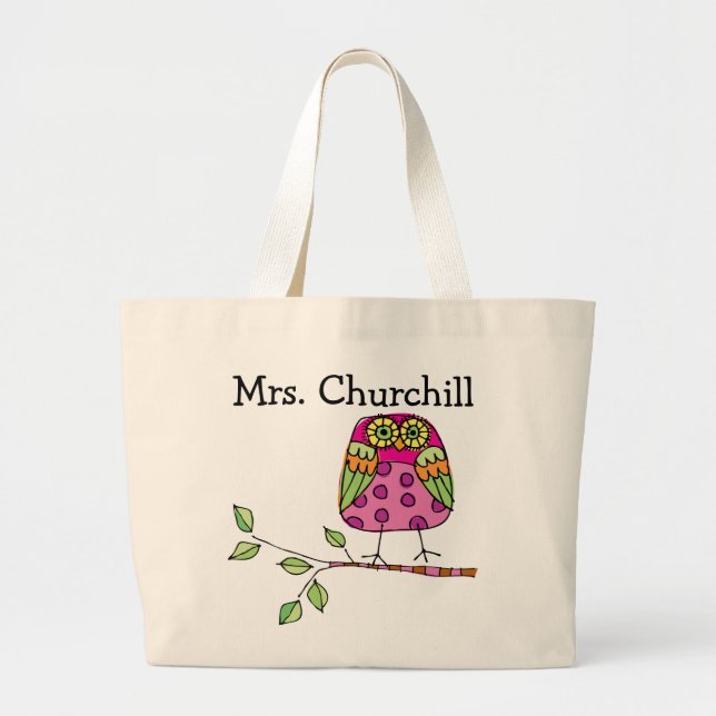 Bolso De Tela Gigante Profesor de Bright Owl - SRF (Frente)