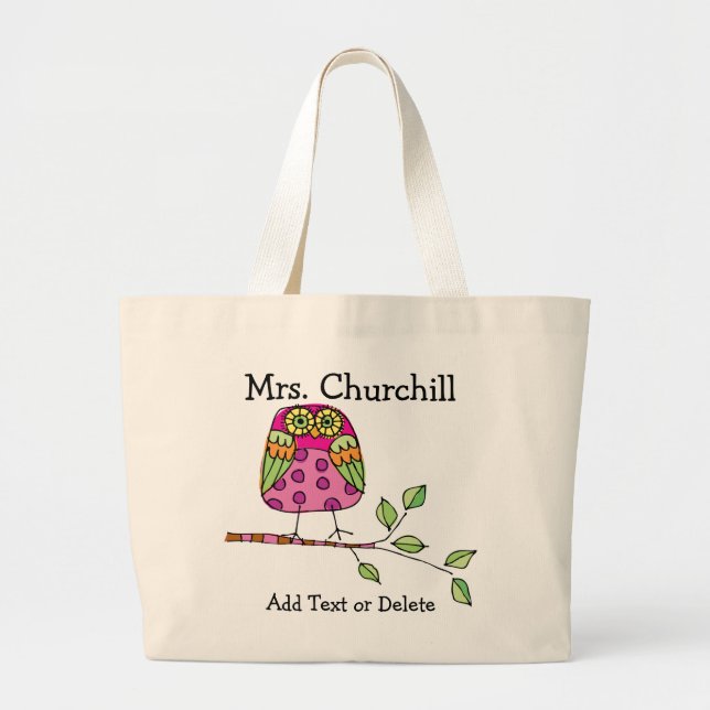 Bolso De Tela Gigante Profesor de Bright Owl - SRF (Frente)