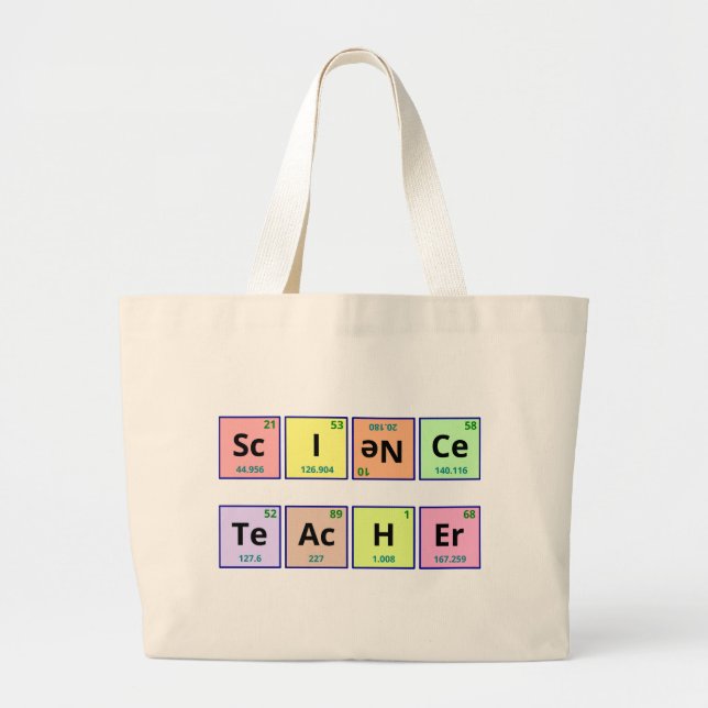 Bolso De Tela Gigante Profesor de ciencias (Frente)