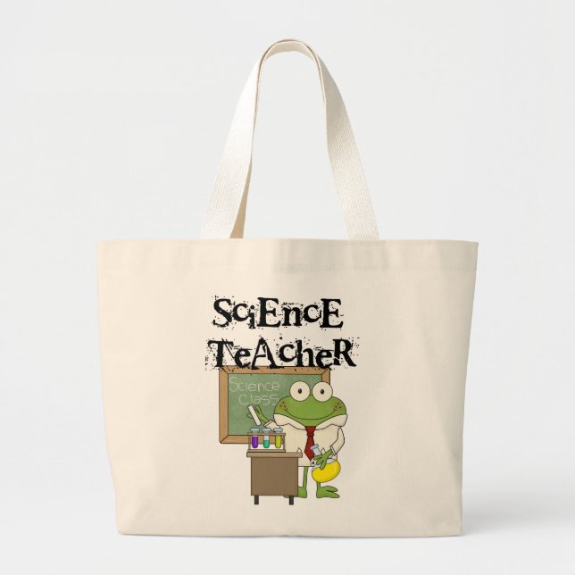 Bolso De Tela Gigante Profesor de ciencias de la rana (Frente)