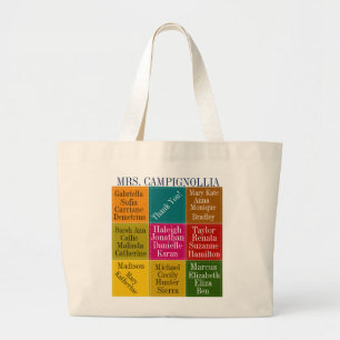 Bolso De Tela Gigante Profesor de clase Gracias Tote