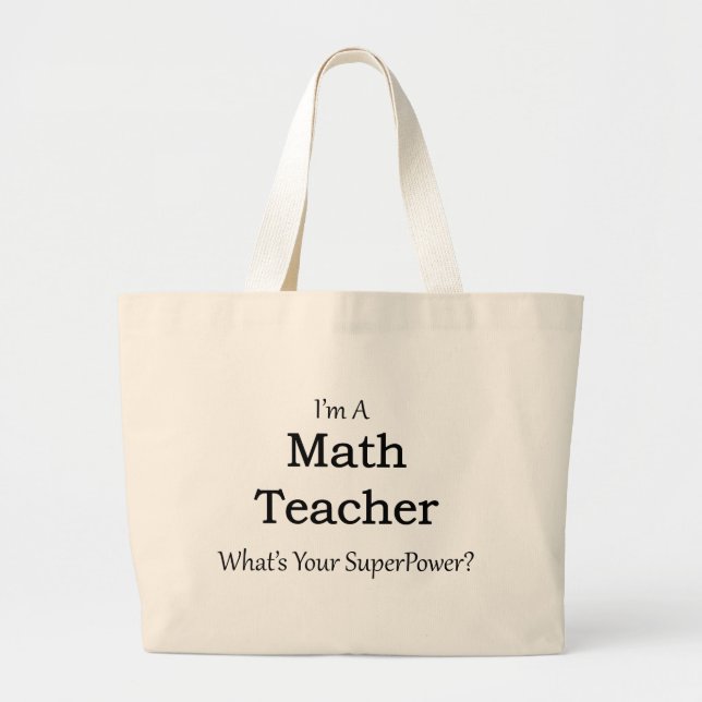 Bolso De Tela Gigante Profesor de matemáticas (Frente)