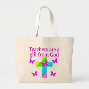 BOLSO DE TELA GIGANTE PROFESORES TRANSVERSALES Y DE MARIPOSAS DISEÑO DE