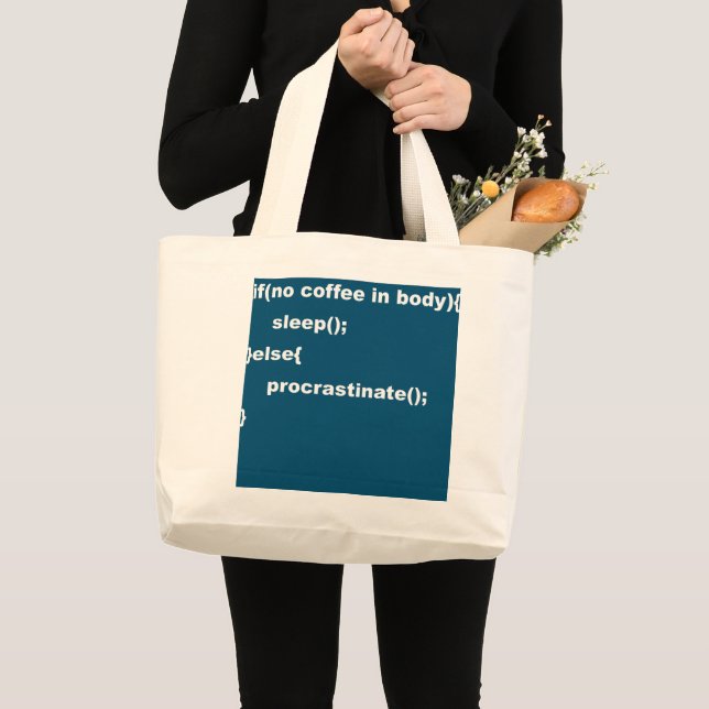 Bolso De Tela Gigante Programador de codificación Java Javascript Procra (Anverso (producto))