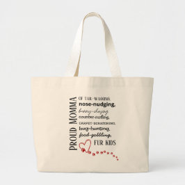 Bolso De Tela Gigante Proud Cat & Dog Momma Tote Bag
