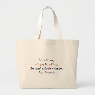 Bolso De Tela Gigante Proverbio del Meditación-Zen