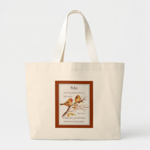Bolso De Tela Gigante Proverbios de la Escritura Madre Cristiana 31