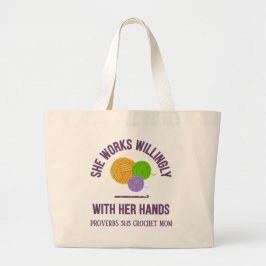Bolso De Tela Gigante PROVERBS 31 Crochet Mom Yarn