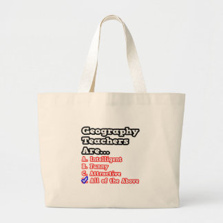 Bolso De Tela Gigante Prueba de profesor de geografía...Chiste