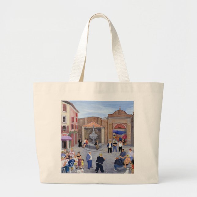 Bolso De Tela Gigante Pueblo en Provence (Frente)