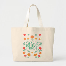 Bolso De Tela Gigante Puedes Hacer Cosas Dura Flores Coloridas