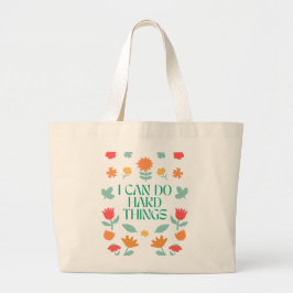 Bolso De Tela Gigante Puedo Hacer Cosas Duras Flores Coloridas