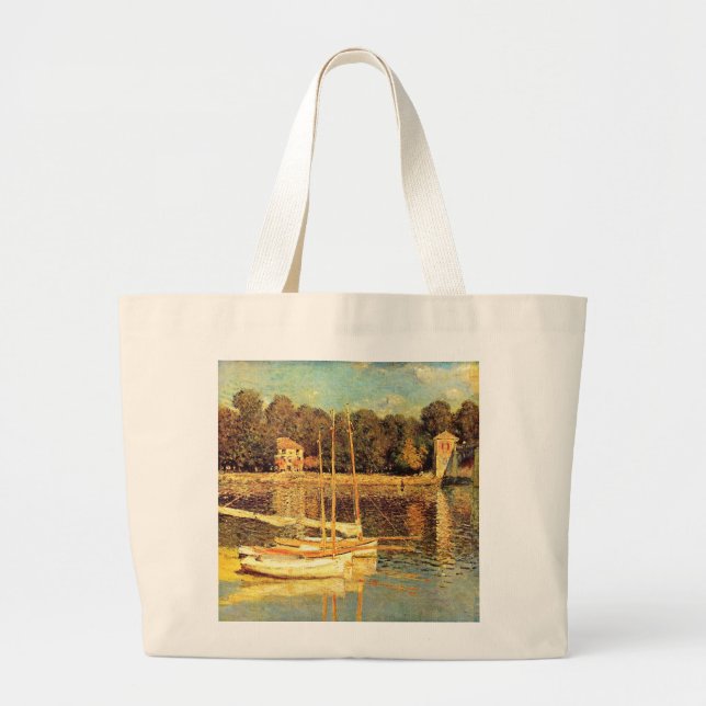 Bolso De Tela Gigante Puente de Argenteuil Claude Monet (Frente)