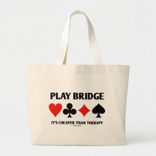 Bolso De Tela Gigante Puente del juego es más barato que la terapia (lo
