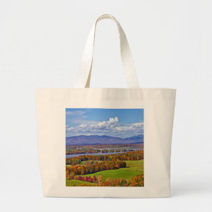 Bolso De Tela Gigante Puente Rhinecliff en otoño