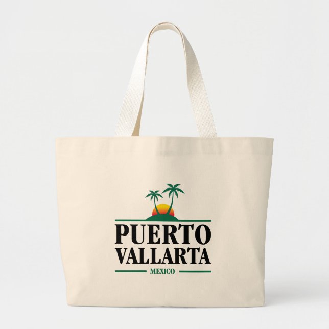 Bolso De Tela Gigante Puerto Vallarta México (Frente)