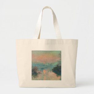 Bolso De Tela Gigante Puesta de sol de Monet en el Sena Impresionismo de