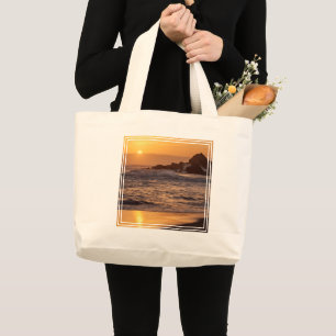 Bolso De Tela Gigante Puesta de sol en Pfeiffer Beach