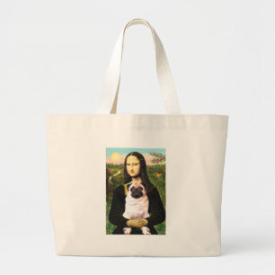 Bolso De Tela Gigante Pug 3 (flauta) - Mona Lisa