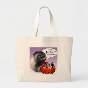 Bolso De Tela Gigante Pug (flauta) Halloween Candy