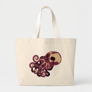 Bolso De Tela Gigante Pulpo del cráneo