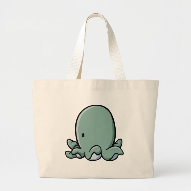 Bolso De Tela Gigante Pulpo del dibujo animado (Frente)