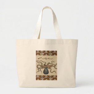 Bolso De Tela Gigante Pulpo Kraken Antiguo Fauna Marina Costera