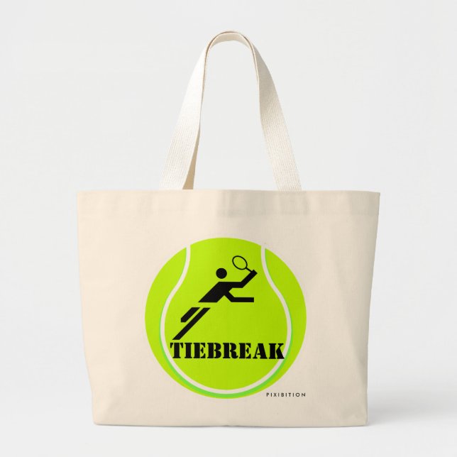 Bolso De Tela Gigante Puntuación de tenis Puntos Tote Bag Tiebreak (Frente)