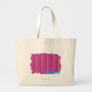 Bolso De Tela Gigante Púrpura fina 2 de las rayas