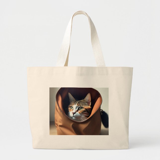 Bolso De Tela Gigante Purr-fectamente Adorable (Frente)