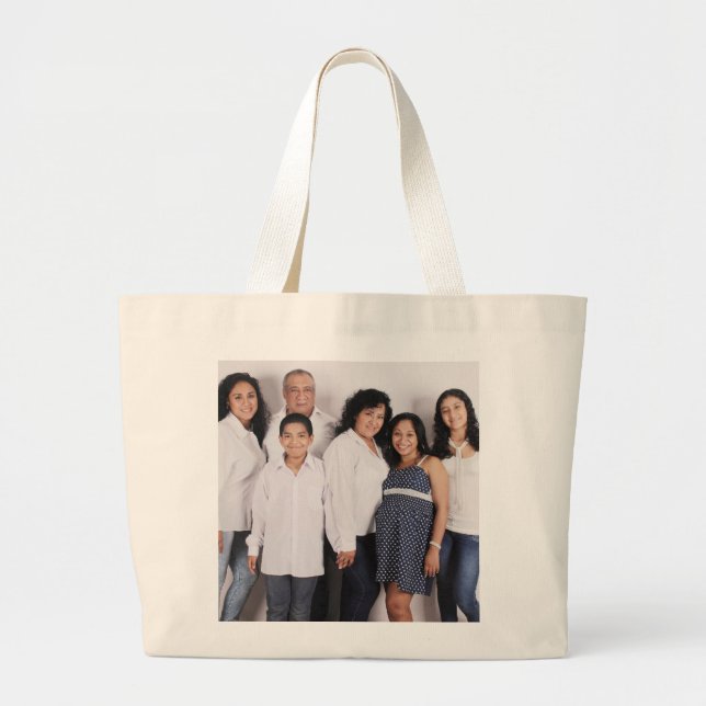 BOLSO DE TELA GIGANTE PURSO DE TOTE FOTOGRÁFICO DE PERSONALIZADO DE RETR (Frente)