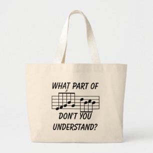 Bolso De Tela Gigante Qué parte de la notación musical usted no entien