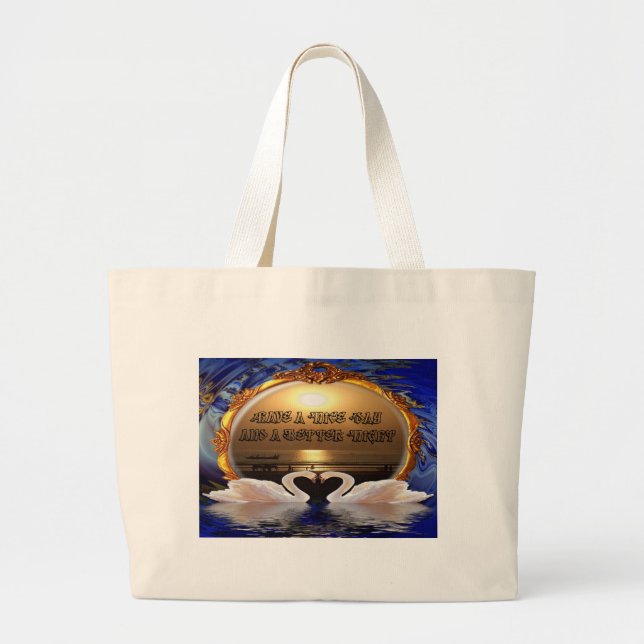 Bolso De Tela Gigante Que tengas un buen día y una noche agradable. (Frente)