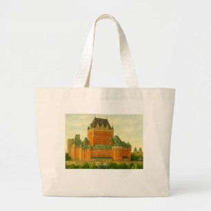 Bolso De Tela Gigante Quebec Canadá Aquarela Vintage Viajes