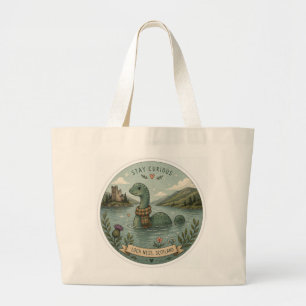 Bolso De Tela Gigante Quédate Curioso Acogedor Críptido Nessie Monstruo