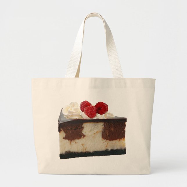 Bolso De Tela Gigante Quesecake de frambuesa de chocolate (Frente)