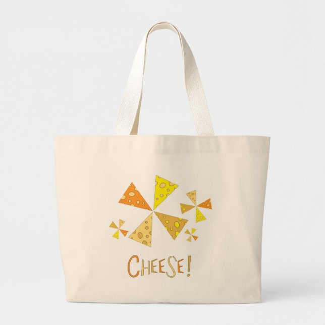 Bolso De Tela Gigante ¡Queso! (Frente)